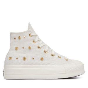 Trampki Converse. Białe trampki Converse, bez wzorów, bez zapięcia. Za 449,99 zł.