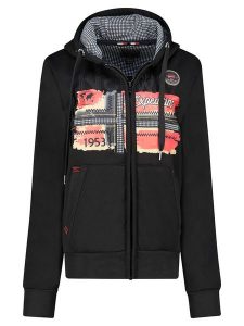 Geographical Norway Bluza "Farlotte" w kolorze czarnym rozmiar: S. Czarne bluzy Geographical Norway, s, z aplikacjami, bez kaptura. Za 140,53 zł.