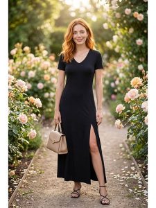SOULSHAE Sukienka w kolorze czarnym rozmiar: L/XL. Czarne sukienki SOULSHAE, l, bez wzorów, z wiskozy, bez kołnierzyka, bez ramiączek, maxi. Za 109,95 zł.