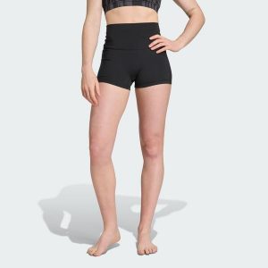 Krótkie legginsy All-Me Sculpt Booty. Brązowe legginsy ADIDAS, bez wzorów, krótkie. Za 199,00 zł.