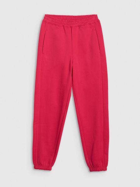 4F Spodnie dresowe joggery damskie - czerwone XL. Czerwone spodnie dresowe 4f, xl, bez wzorów, z bawełny. Za 149,99 zł.