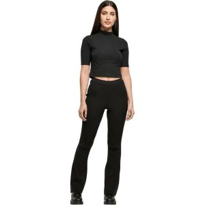 Legginsy damskie Urban Classics Rib Knit Bootcut GT. Czarne legginsy Urban Classics, bez wzorów, z dzianiny. Za 196,50 zł.