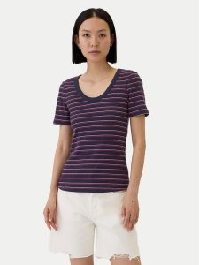 Gap T-Shirt 541064-02 Granatowy Regular Fit. Niebieskie t-shirty GAP, s, bez wzorów, z bawełny, bez kołnierzyka, bez ramiączek. Za 79,99 zł.