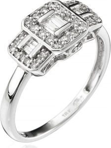 Maison héritage PARIS Złoty pierścionek "Les princesses" z diamentami rozmiar: 56. Szare pierścionki Maison héritage PARIS, z diamentem, złote. Za 5 089,99 zł.