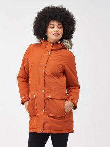 Regatta Parka "Shiloh" w kolorze pomarańczowym rozmiar: 40. Pomarańczowe płaszcze Regatta, bez wzorów, bez kaptura. Za 215,21 zł.