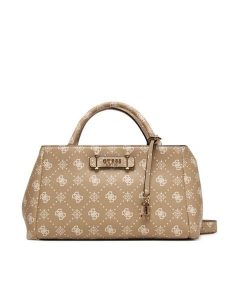 Guess Torebka Carrie Logo HWGP98 98060 Beżowy. Brązowe kuferki Guess, z aplikacjami, ze skóry, bez dodatków. Za 639,99 zł.