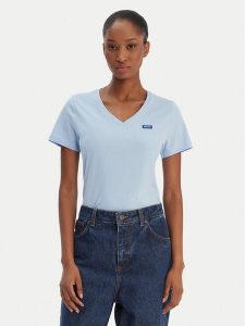 HUGO T-Shirt Classic 50513667 Niebieski Slim Fit. Niebieskie t-shirty Hugo, m, bez wzorów, z bawełny, bez kołnierzyka, bez ramiączek. Za 199,99 zł.