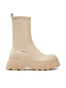 Guess Botki Nerea FLFNER ELE10 Beżowy. Brązowe botki Guess, z aplikacjami, ze skóry, bez obcasa, na płaskiej podeszwie, bez zapięcia. Za 459,99 zł.