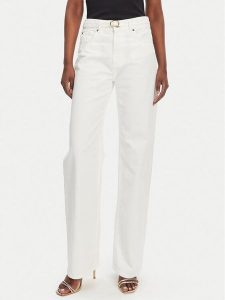 TWINSET Jeansy 251TT2210 Biały Straight Fit. Białe jeansy Twinset, bez wzorów, z bawełny. Za 489,99 zł.