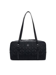 Calvin Klein Torebka Quilted Nylon 2X Strap Camerabag LV04F3651G Czarny. Czarne torebki klasyczne Calvin Klein, bez wzorów, z materiału, bez dodatków. Za 529,99 zł.
