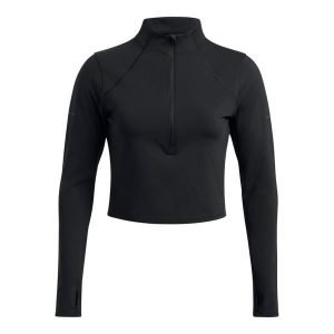 Bluza z półzamkiem damska z dzianiny Under Armour Launch Elite. Czarne bluzy Under Armour, xs, bez wzorów, z dzianiny, bez kaptura. Za 319,15 zł.