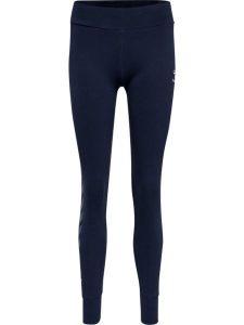 Damskie legginsy bawełniane Hummel Move Grid. Niebieskie legginsy Hummel, bez wzorów, z bawełny, z standardowym stanem. Za 194,00 zł.