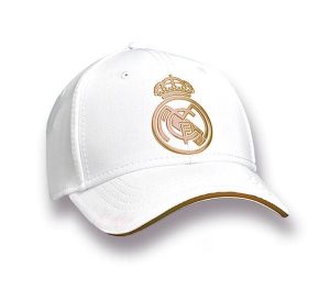 Czapka Real Madryt - oficjalna licencjonowana. Białe czapki REAL MADRID, bez wzorów, z bawełny. Za 99,00 zł.