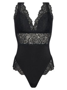 Hunkemöller Body Posie 302452 Czarny. Czarne body i gorsety Hunkemöller, bez wzorów, z syntetyku. Za 139,99 zł.