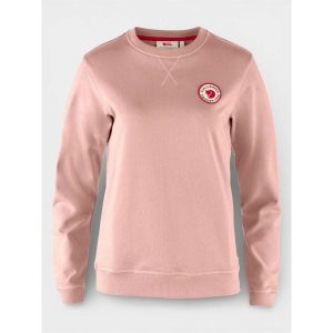 Sweter Damski Fjallraven 1960 Logo Badge. Czerwone swetry klasyczne Fjällräven, bez kołnierzyka. Za 524,45 zł.