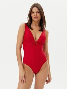 Hunkemöller Strój kąpielowy Shaping Luna 301359 Czerwony. Czerwone stroje jednoczęściowe Hunkemöller, bez wzorów, z syntetyku. Za 169,99 zł.