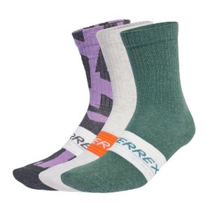 Skarpety Terrex Multi 3 Pack. Białe skarpetki ADIDAS, bez wzorów, z bawełny. W wyprzedaży za 65,66 zł.