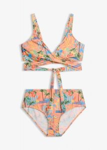 Kopertowe bikini bustier (2 części). Czerwone bikini bonprix, bez wzorów. Za 79,99 zł.