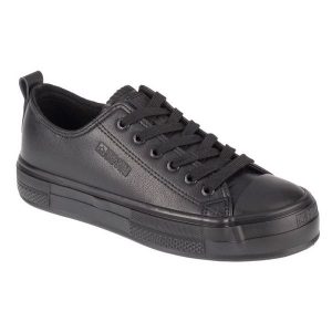 Buty Trampki Big Star Shoes NN274859 Czarne. Czarne trampki bez wzorów, z gumy, bez zapięcia. Za 271,29 zł.