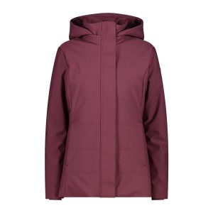 Kurtka parka damska z kapturem softshell CMP. Czerwone kurtki CMP, bez wzorów, z softshellu, z kapturem. Za 598,05 zł.
