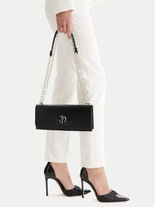 Eva Minge Torebka EO-ANIKA-LDA8635 Czarny. Czarne listonoszki Eva Minge, bez wzorów, z materiału, bez dodatków. Za 199,99 zł.