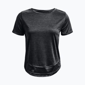 Koszulka fitness damska Under Armour UA Tech Vent SS. Czarne bluzki Under Armour, xs, bez wzorów, sportowe, bez kołnierzyka, bez ramiączek. Za 69,99 zł.