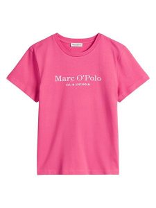 Marc O´Polo Koszulka w kolorze różowym rozmiar: L. Różowe bluzki l, bez wzorów, z bawełny, bez kołnierzyka, bez ramiączek. Za 96,37 zł.