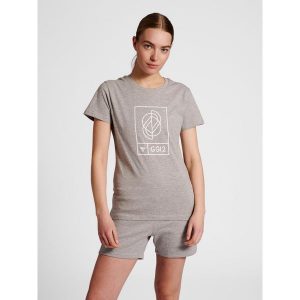 Koszulka damska Hummel GG12. Szare bluzki Hummel, s, bez wzorów, z bawełny, sportowe, bez kołnierzyka, bez ramiączek. Za 126,50 zł.