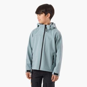 Kurtka softshell turystyka junior Swedemount Tromsö Softshell Jacket wodoodporna. Zielone kurtki SWEDEMOUNT, bez wzorów, z softshellu, bez kaptura. Za 199,99 zł.
