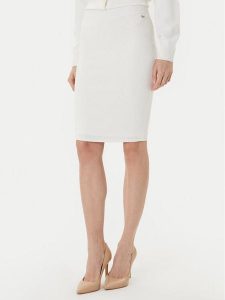 Marciano Guess Spódnica midi 5YGD29 5036Z Biały Slim Fit. Białe spódnice Marciano Guess, xs, z aplikacjami, z wiskozy, midi. Za 409,99 zł.