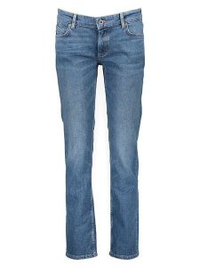 Marc O´Polo Dżinsy - Regular fit - w kolorze niebieskim rozmiar: W34/L32. Niebieskie jeansy z aplikacjami, ze skóry. Za 242,13 zł.