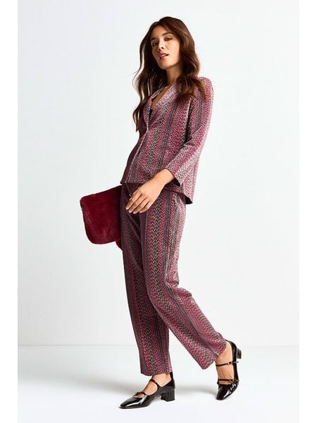 Rich & Royal Spodnie w kolorze różowym rozmiar: S. Różowe spodnie z wysokim stanem Rich & Royal, bez wzorów, z materiału, z podwyższonym stanem. Za 189,29 zł.