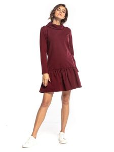 Tessita Sukienka w kolorze bordowym rozmiar: 4XL. Czerwone sukienki Tessita, xl, bez wzorów, bez kołnierzyka, bez ramiączek, maxi. Za 114,71 zł.