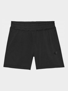 4F Szorty sportowe w kolorze czarnym rozmiar: L. Czarne spodenki sportowe 4f, l, bez wzorów, z materiału, outdoorowe. Za 79,03 zł.