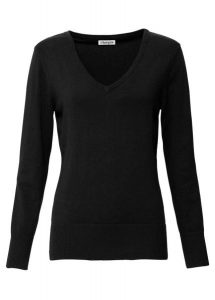 Sweter z cienkiej dzianiny. Zielone swetry klasyczne bonprix, z bawełny, bez kołnierzyka. Za 82,99 zł.