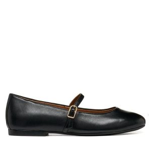 Baleriny Geox. Czarne balerinki Geox, bez wzorów, bez obcasa, bez zapięcia. Za 449,99 zł.