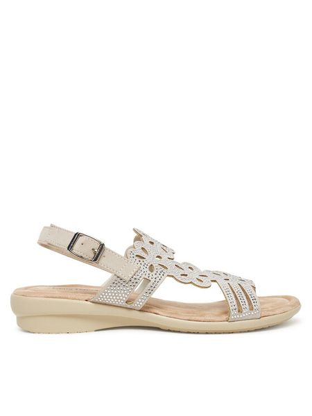 Clara Barson Sandały WSXD015-06 Szary. Szare sandały Clara Barson, bez wzorów, z materiału, bez obcasa, na płaskiej podeszwie, bez zapięcia. Za 99,99 zł.