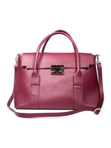 Maison héritage PARIS Skórzana torebka "Elara" w kolorze bordowym - 36 x 26 x 12 cm rozmiar: onesize. Czerwone torebki klasyczne Maison héritage PARIS, bez wzorów, z materiału, przez ramię, bez dodatków. Za 347,99 zł.