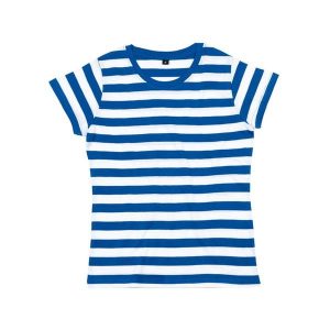 T-shirt Damski W Paski. Białe t-shirty MANTIS, bez wzorów, bez kołnierzyka, bez ramiączek. Za 65,99 zł.