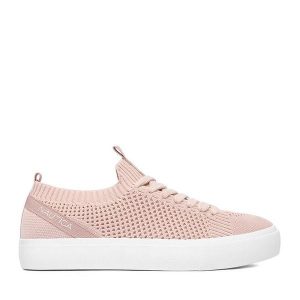 Tenisówki Nautica. Czerwone trampki Nautica, bez wzorów, bez zapięcia. Za 149,99 zł.