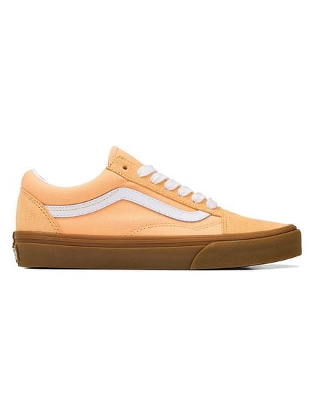 Vans Skórzane sneakersy "Old Skool" w kolorze pomarańczowym rozmiar: 36,5. Pomarańczowe trampki Vans, bez wzorów, bez zapięcia. Za 162,11 zł.