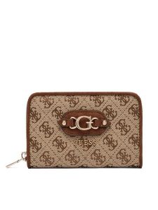 Guess Portfel Samantha Slg SWJG23 13140 Brązowy jasny. Brązowe portfele Guess, z aplikacjami, z materiału. Za 264,99 zł.