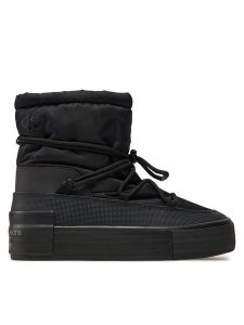 Calvin Klein Jeans Botki Vulc Flatform Snow Boot Wn YW0YW01591 Czarny. Czarne botki Calvin Klein Jeans, bez wzorów, z jeansu, bez obcasa, na płaskiej podeszwie, bez zapięcia. Za 299,99 zł.
