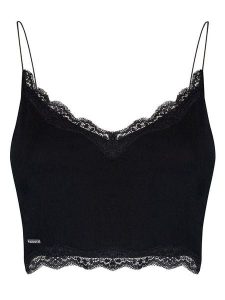 Magic Bodyfashion Top w kolorze czarnym rozmiar: XXL. Czarne topy MAGIC Bodyfashion, xxl, bez wzorów, z koronki, bez kołnierzyka, bez ramiączek. Za 62,61 zł.