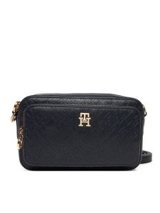 Tommy Hilfiger Torebka Th Icon Camera Bag Mono AW0AW18121 Granatowy. Niebieskie listonoszki TOMMY HILFIGER, bez wzorów, ze skóry, bez dodatków. Za 569,99 zł.