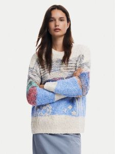 Desigual Sweter Sudbury 24WWJF59 Kolorowy Loose Fit. Swetry klasyczne Desigual, l, z wiskozy, bez kołnierzyka. Za 319,99 zł.