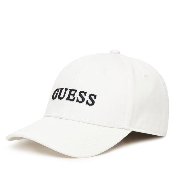 Czapka z daszkiem Guess. Białe czapki Guess, z aplikacjami. Za 69,99 zł.
