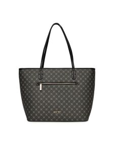 Nine West Torebka JH6389-NW Czarny. Czarne shopper bag Nine West, bez wzorów, z materiału, bez dodatków. Za 249,99 zł.