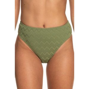 Dół od bikini Roxy Current Coolness. Zielone bikini Roxy, bez wzorów, z elastanu. W wyprzedaży za 96,00 zł.