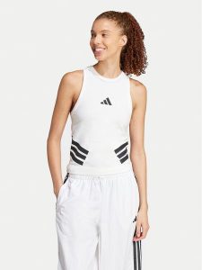 Adidas Top Future Icons 3-Stripes JC5419 Biały Slim Fit. Białe topy ADIDAS, l, bez wzorów, z bawełny, bez kołnierzyka, bez ramiączek. Za 109,99 zł.
